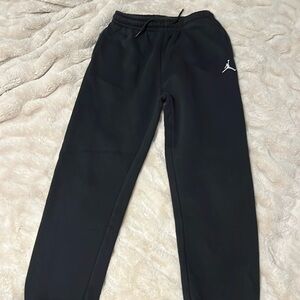 Jordan Kids Black Sweatpants with White Logo - black large